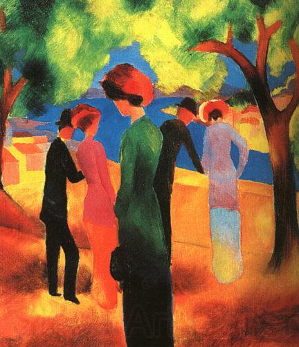 August Macke Woman in a Green Jacket France oil painting art